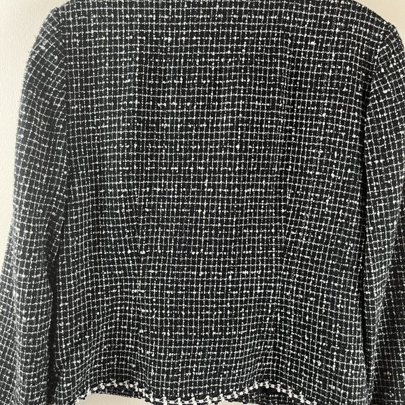 Maggy London Black White Tweed Blazer 8 - Picture 4 of 4
